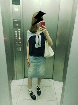 「ZARA（ザラ）のアイテム（タンクトップ、その他）」を使った、yuchiさん（レディース・165cm）の夏コーディネート