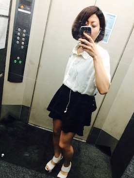 「H&M（エイチ・アンド・エム）のアイテム（スカート）」を使った、shimapooomさん（メンズ・153cm）の夏コーディネート