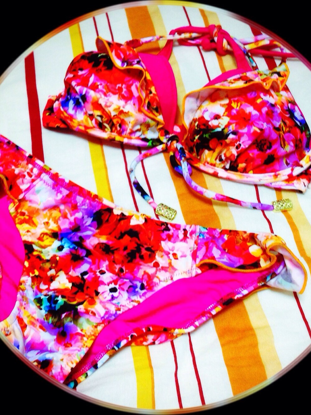 「水着」｜「San-ai Resort 三愛水着楽園の水着（水着、ピンク系）」を使った、ろ ぐ さん（レディース・155cm）の夏コーディネートの1枚目の写真