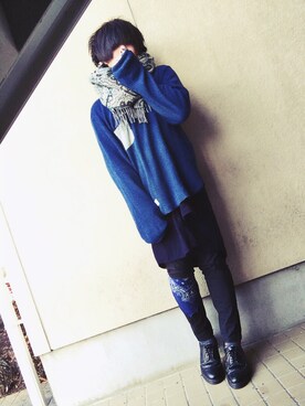 バンダナ スカーフを使った 腰巻きスタイル のメンズ人気ファッションコーディネート Wear