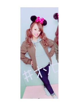 「Alpha Industries（アルファインダストリーズ）のアイテム（ブルゾン）」を使った、かきちゃんさん（レディース・153cm）の冬コーディネート