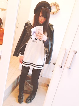 「me（ミイ）のアイテム（アクセサリー）」を使った、あおみさん（レディース・158cm）の秋コーディネート