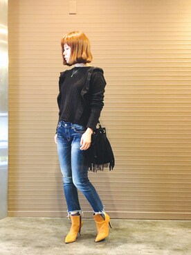 「MINIMUM（ミニマム）のアイテム（トップス）」を使った、MAIKOさん（レディース・155cm）の冬コーディネート