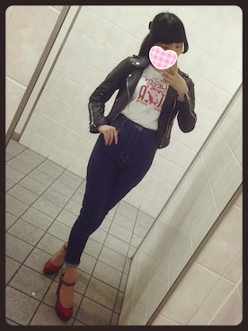 「ハイウエストデニム」｜おあいこさん（レディース・160cm）の春コーディネート