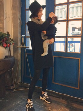 「 ハット」｜「アイテム（ワンピース/ドレス）」を使った、bagazimuriさん（レディース・164cm）の秋コーディネート