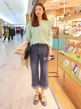 「ストレートデニム」｜bagazimuriさん（レディース・164cm）の春コーディネート