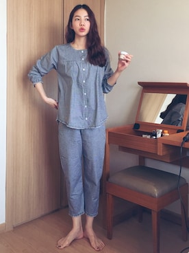 「アイテム（ルームウェア/パジャマ）」を使った、bagazimuriさん（レディース・164cm）の春コーディネート