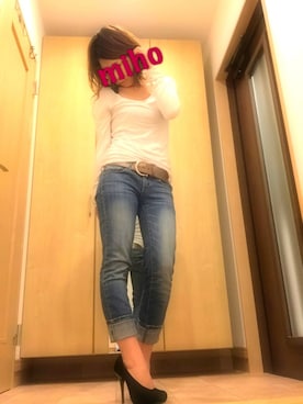 「寒かった」｜「アイテム（その他）」を使った、みほさん（レディース・159cm）の冬コーディネート