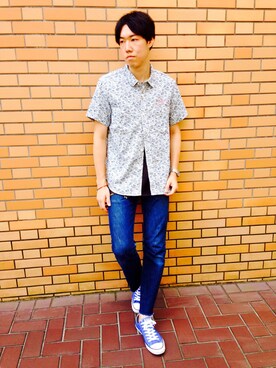 「TYPE BLUE（タイプブルー）のアイテム（シャツ/ブラウス）」を使った、T.Takahashiさん（メンズ・184cm）の夏コーディネート