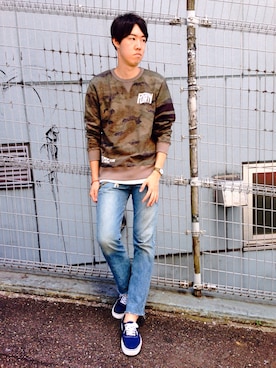 「アイテム（スウェット、その他）」を使った、T.Takahashiさん（メンズ・184cm）の夏コーディネート