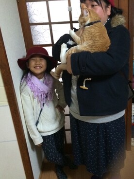 「アイテム（ダッフルコート）」を使った、藤原だい仔さん（レディース・163cm・30代）の冬コーディネート