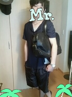 「collection PRIVEE?（コレクションプリヴェ）のアイテム（バッグ）」を使った、yuppiさん（メンズ・170cm）の夏コーディネート