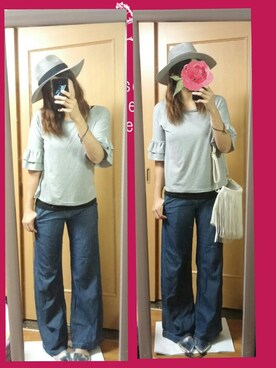 「リエディ」｜「アイテム（帽子）」を使った、あおさん（レディース・167cm）の春コーディネート
