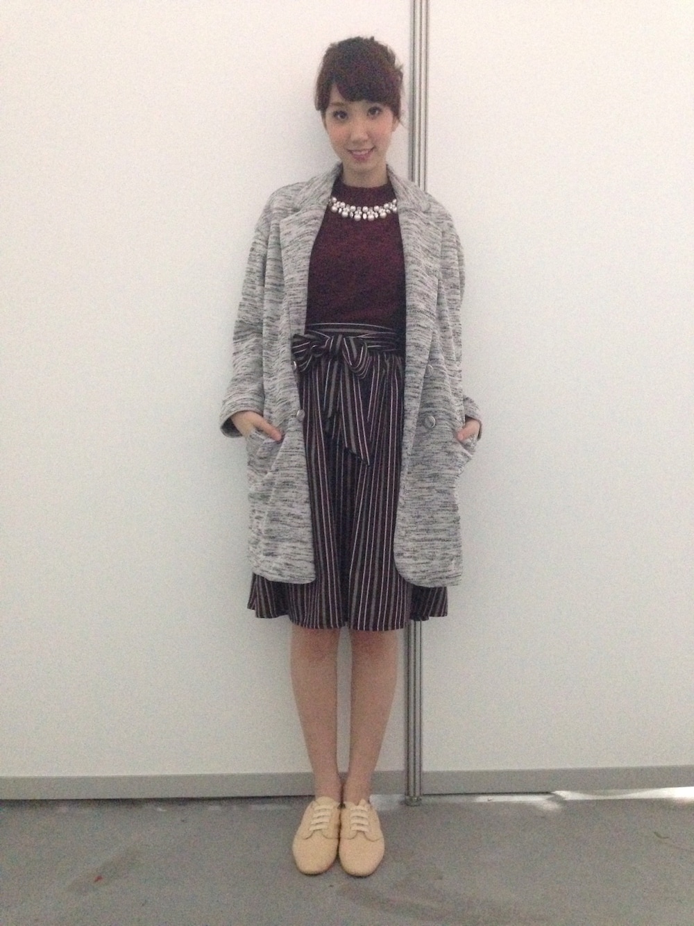 「CGC、choc、model、catwalk、show、beautiful、cute style、Kawaii、Taiwan」｜「bye byeのアイテム（ベスト、レッド系）」を使った、葉芷君💗さん（レディース・163cm）の秋コーディネートの1枚目の写真