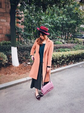 「LILY BROWN（リリーブラウン）のアイテム（チェスターコート）」を使った、mayuraさん（レディース・168cm）の春コーディネート