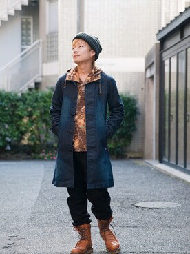 NISHIOさんの「Regis denim coat」を使ったコーディネート
