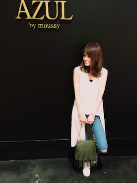 「ノースリーブニット」｜manami naganoさん（レディース・164cm）の春コーディネート