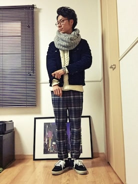 「Lee（リー）のアイテム（ライダースジャケット）」を使った、かたまりさん（メンズ・172cm）の冬コーディネート