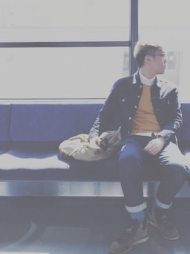 「yellow」｜Ryanhinさん（メンズ・175cm）の冬コーディネート