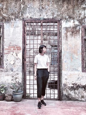 「RUNWAY（ランウェイ）のアイテム」を使った、57.45さん（レディース・164cm）の春コーディネート