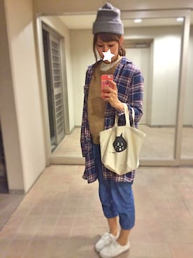 「グレーニット帽」｜hinaさん（レディース・158cm）の秋コーディネート