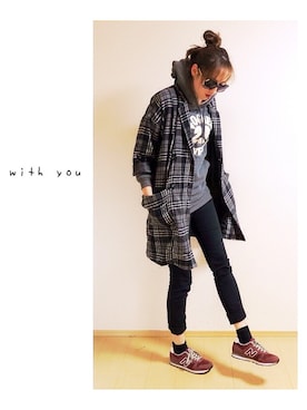 「フード」｜Tiffee さん（レディース・173cm）の冬コーディネート