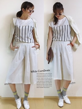 「DINNER（ディナー）のアイテム」を使った、Tiffee さん（レディース・173cm）の春コーディネート