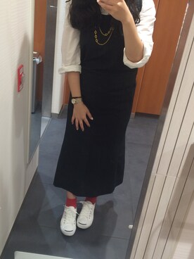 「tricot COMME des GARCONS（トリココムデギャルソン）のアイテム（ワンピース）」を使った、あいりーんさん（レディース・155cm）の秋コーディネート
