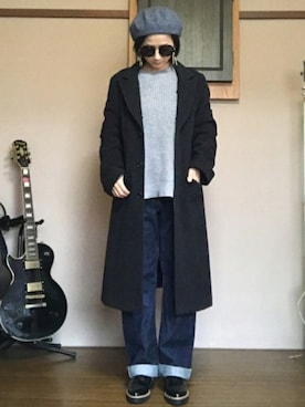 「ESPRIT（エスプリ）のアイテム（チェスターコート）」を使った、Hananさん（レディース・153cm）の冬コーディネート