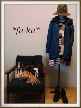 「オリエンタルトラフィック」｜「アイテム（デニムジャケット）」を使った、服福かなこさん（レディース・155cm）の秋コーディネート