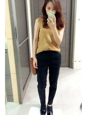 「CLANE（クラネ）のアイテム（ブーティ）」を使った、Jasmine:)さん（レディース・157cm）の秋コーディネート