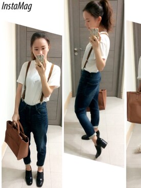 「CLANE（クラネ）のアイテム（ブーティ）」を使った、Jasmine:)さん（レディース・157cm）の秋コーディネート
