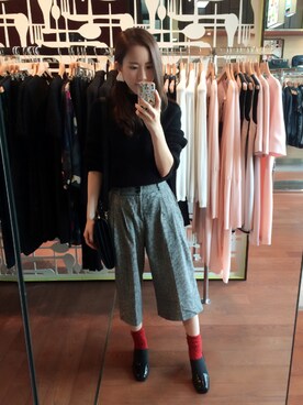 「CLANE（クラネ）のアイテム（ブーティ）」を使った、Jasmine:)さん（レディース・157cm）の冬コーディネート