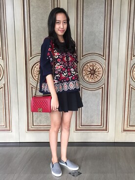 「アイテム（その他シューズ、グレー系）」を使った、YOLAさん（レディース・160cm）の冬コーディネート