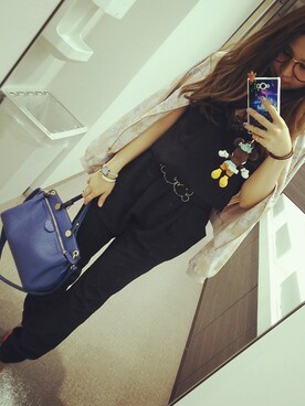 「HERMES」｜「アイテム（オールインワン・サロペット）」を使った、ひぃ...♡さん（レディース・149cm）の秋コーディネート