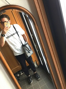「and wander」｜じゅんさん（メンズ・176cm・20代）の夏コーディネート