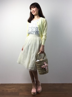 「Honey Salon（ハニーサロン）のアイテム（バッグ）」を使った、kiyokoさん（レディース・165cm）の春コーディネート