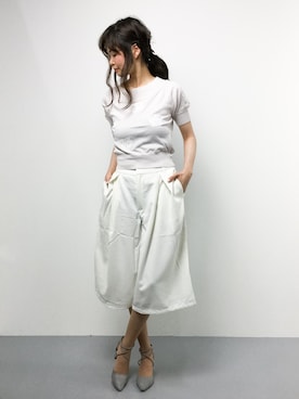 「EDIT COLOGNE（エディットコロン）のアイテム（トップス）」を使った、kiyokoさん（レディース・165cm）の夏コーディネート