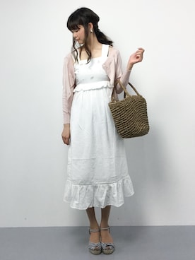 「TITTY&CO.（ティティーアンドコー）のアイテム（ワンピース/ドレス）」を使った、kiyokoさん（レディース・165cm）の夏コーディネート