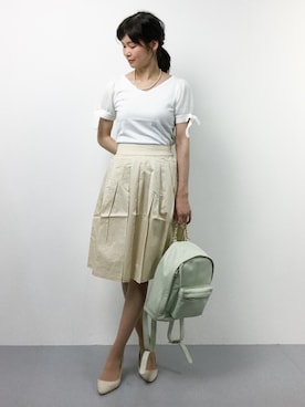 「Factor=（ファクターイコール）のアイテム（スカート）」を使った、kiyokoさん（レディース・165cm）の夏コーディネート