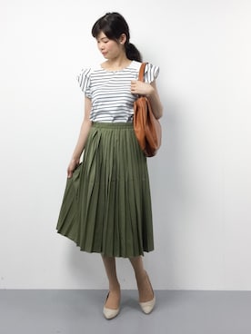 「L.H.P（エルエイチピー）のアイテム（トートバッグ）」を使った、kiyokoさん（レディース・165cm）の夏コーディネート