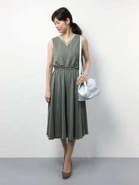 「シルバーバッグ」｜kiyokoさん（レディース・165cm）の夏コーディネート