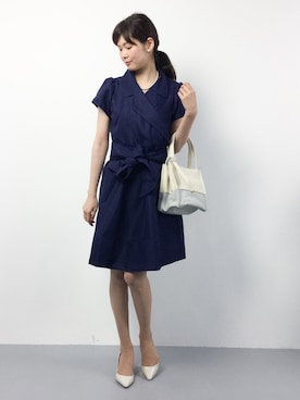 「お食事会」｜「アイテム（ハンドバッグ）」を使った、kiyokoさん（レディース・165cm）の夏コーディネート