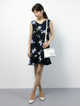 「お食事会」｜「アイテム（ハンドバッグ）」を使った、kiyokoさん（レディース・165cm）の夏コーディネート