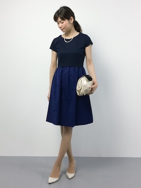 「お食事会」｜「アイテム（クラッチバッグ）」を使った、kiyokoさん（レディース・165cm）の夏コーディネート