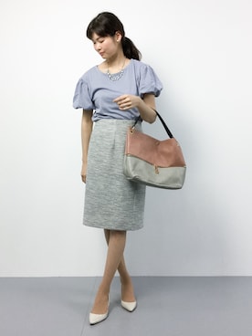 「バルーンスリーブ」｜kiyokoさん（レディース・165cm）の夏コーディネート