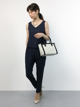 「PROPORTION BODY DRESSING（プロポーションボディドレッシング）のアイテム（オールインワン・サロペット）」を使った、kiyokoさん（レディース・165cm）の秋コーディネート