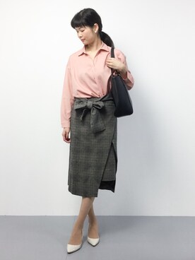 kiyokoさんの「【AneCan１０月号掲載】グレンチェックタイトスカート」を使ったコーディネート