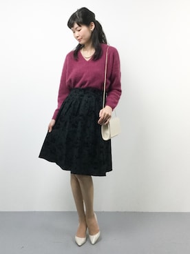 「お食事会」｜「アイテム（クラッチバッグ）」を使った、kiyokoさん（レディース・165cm）の秋コーディネート