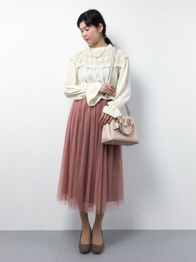 kiyokoさんの「チュールロングスカート」を使ったコーディネート